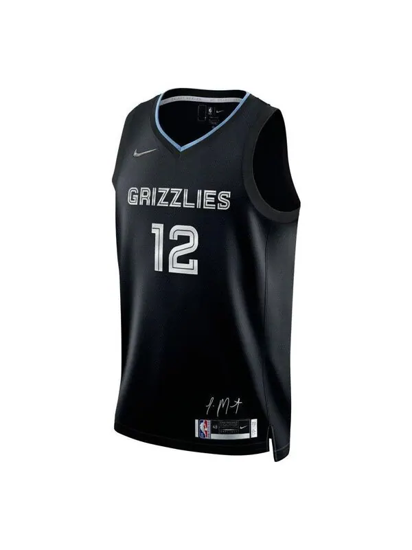 Майка Nike x NBA Memphis Grizzlies Icon Edition Jerseys 'Ja Morant 12' — изображение 1 из 2, черный/синий/серый
