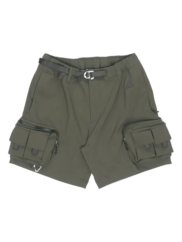 Шорты men's acg logo lacing waterproof multiple pockets shorts military green Nike — изображение 1 из 4, зеленый