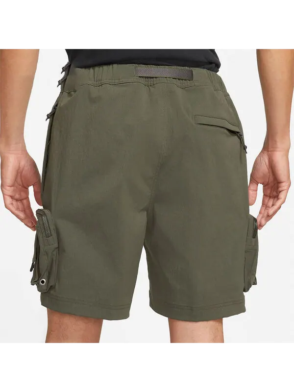 Шорты men's acg logo lacing waterproof multiple pockets shorts military green Nike — изображение 4 из 4, зеленый