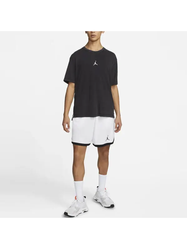Футболка Men's Air Jordan Logo Printing Sports Pullover Round Neck Short Sleeve Black T-Shirt — изображение 3 из 4, черный