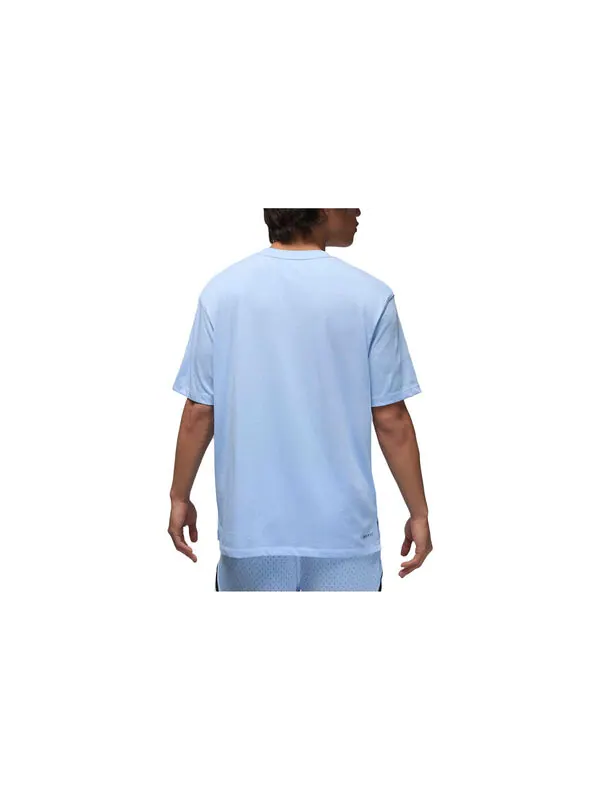 Футболка спортивная футболка с логотипом Dri Fit Air Jordan — изображение 2 из 3, синий/черный