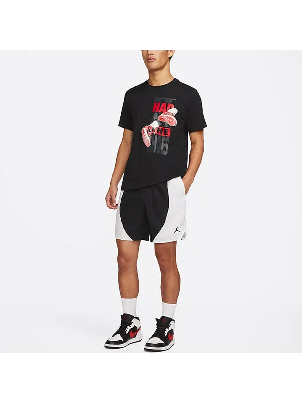 Футболка обувь печать спортивные круглый вырез короткий рукав Air Jordan — изображение 3 из 4, черный