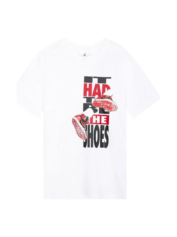 Футболка Men's Air Jordan The Shoes Printing Sports Round Neck Short Sleeve White T-Shirt — изображение 1 из 4, мульти