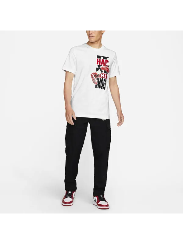 Футболка Men's Air Jordan The Shoes Printing Sports Round Neck Short Sleeve White T-Shirt — изображение 3 из 4, мульти