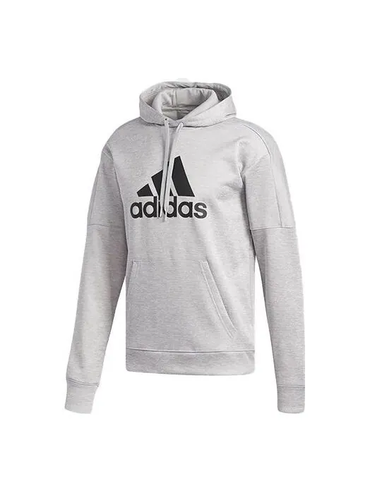 Толстовка adidas Large logo Printing Pattern Pullover Gray — изображение 1 из 4, серый