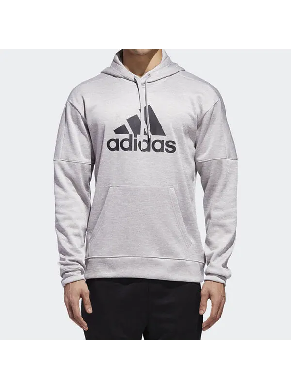 Толстовка adidas Large logo Printing Pattern Pullover Gray — изображение 3 из 4, серый