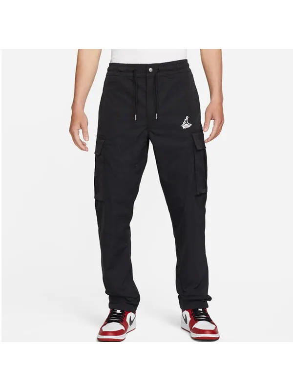 Брюки men's utility big pocket cargo casual long pants/trousers autumn black Air Jordan — изображение 3 из 4, черный