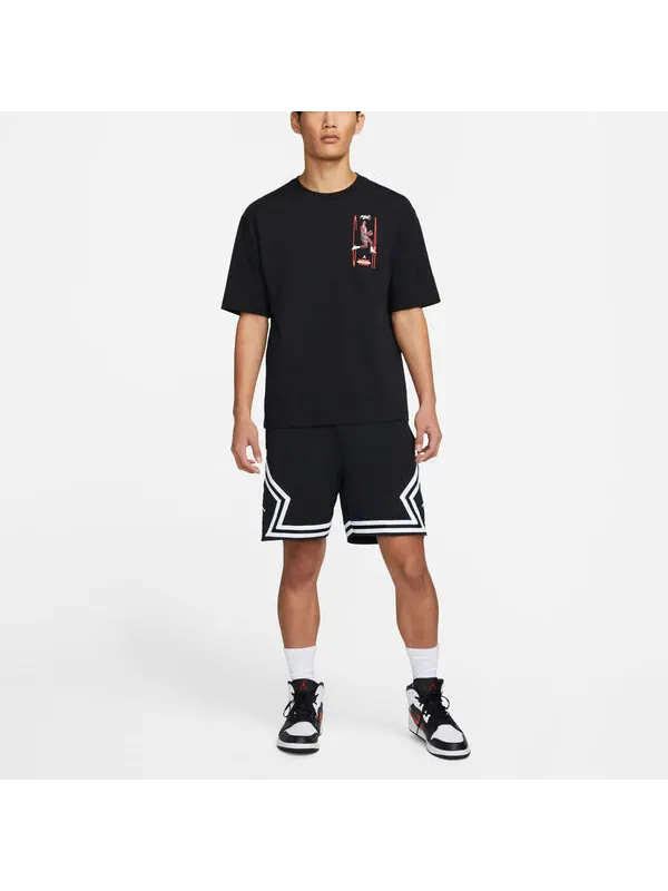 Шорты men's sport dri-fit stripe casual breathable basketball sports shorts black Air Jordan — изображение 4 из 4, черный