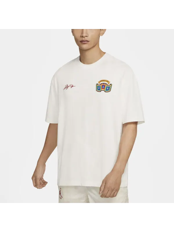 Футболка 'chinese new year' casual sports crew neck tee men's white Air Jordan — изображение 4 из 4, белый