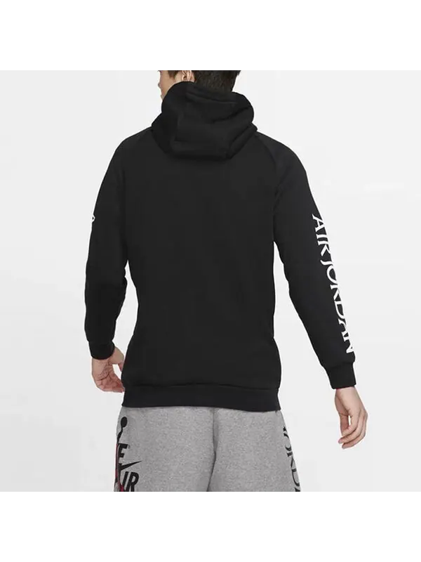 Куртка Air Jordan Jumpman Classics Logo Casual Sports Breathable hoodie Jacket Black — изображение 4 из 4, черный