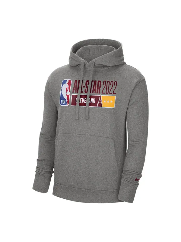Толстовка Men's Nike NBA All-star Essential Alphabet Printing Fleece Loose Casual Gray — изображение 1 из 4, мульти