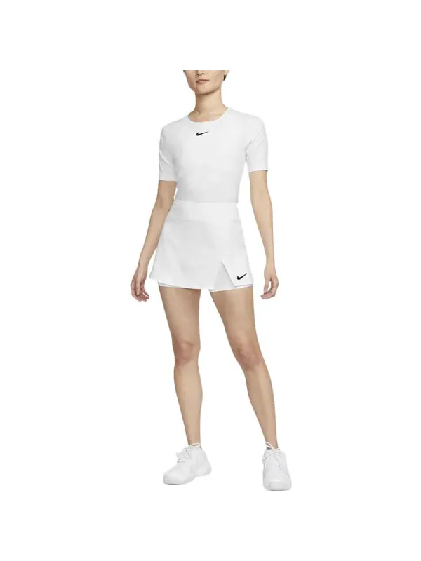 Платье (WMNS) NikeCourt Dri-FIT Victory Tennis Skirt Asia Sizing 'White' — изображение 4 из 4, белый/черный