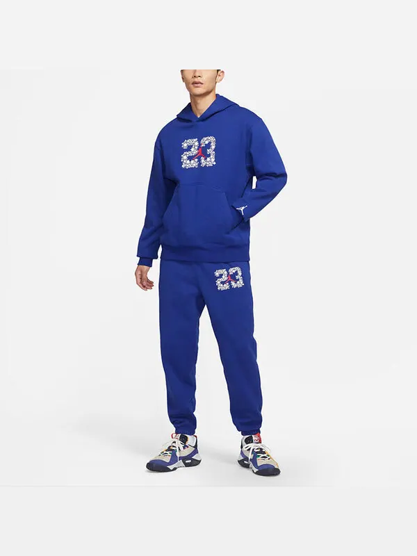 Спортивные штаны Men's Air Jordan Printing High Waist Bundle Feet Loose Sports — изображение 3 из 3, синий