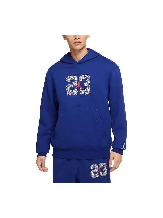 Толстовка Men's Air Jordan Sport Fleece Knit Pullover Hooded Sports Blue — изображение 1 из 3, синий