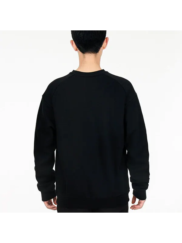 Толстовка Men's Air Jordan Logo Printing Fleece Lined Stay Warm Sports Pullover Round Neck Black — изображение 4 из 4, черный