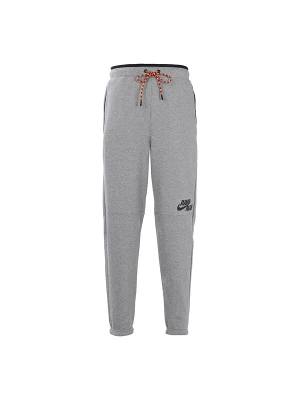 Брюки men's solid color logo lacing casual sports pants/trousers/joggers gray Nike — изображение 1 из 2, мульти