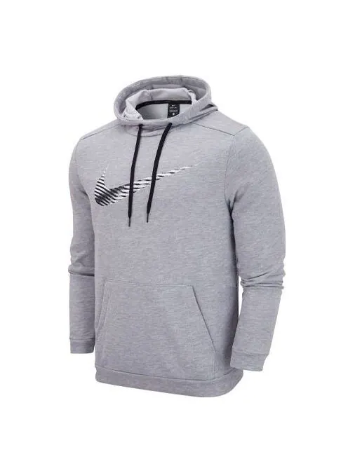 Толстовка men's dri-fit casual pullover training dark grey Nike — изображение 1 из 2, серый