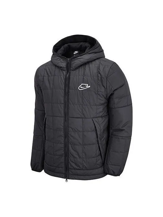 Куртка Men's Nike Synthetic-fill Fleece-lined Logo Hooded Long Sleeves Jacket Black — изображение 1 из 2, мульти