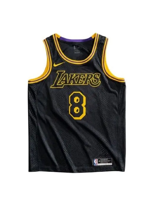 Майка Men's Nike NBA Los Angeles Lakers City Edition 8&24 Mamba Week Kobe Commemorate Black Jersey — изображение 1 из 2