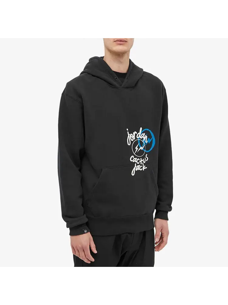 Худи Air Jordan x Travis Scott x Fragment Hoodie 'Black' — изображение 3 из 5, черный