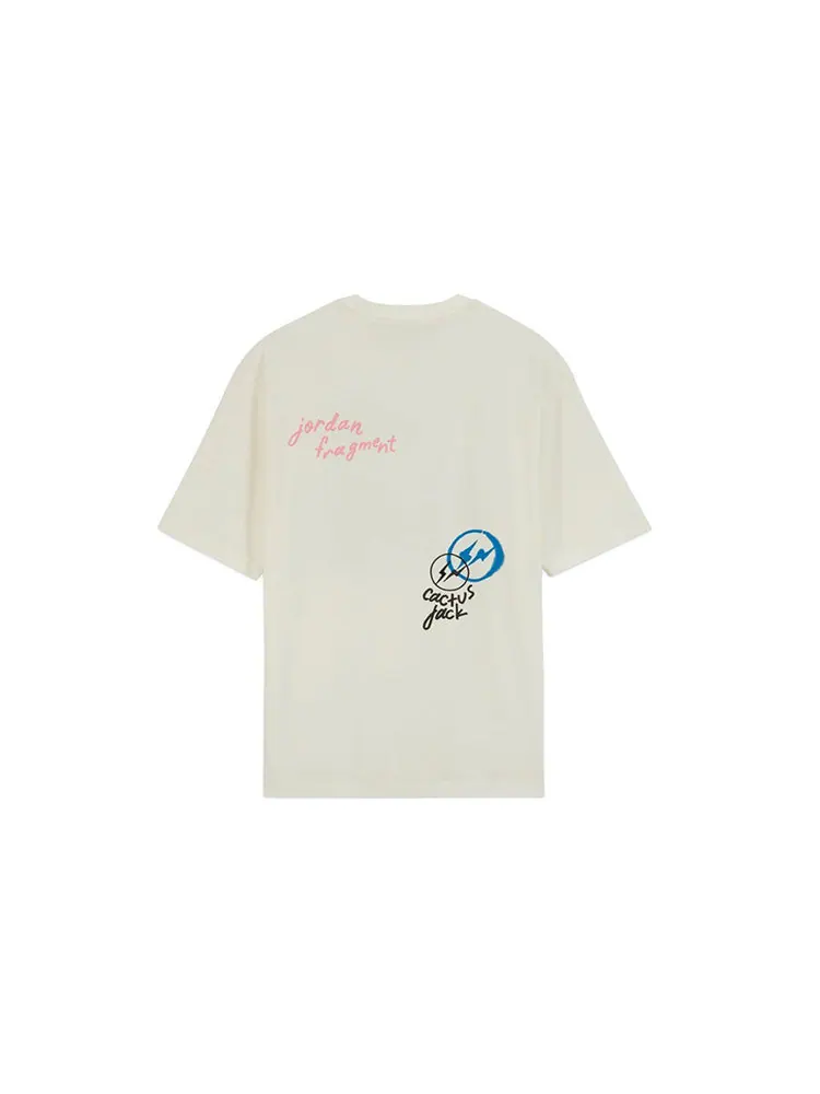 Футболка Air Jordan x Travis Scott x Fragment Design T-Shirt 'White' — изображение 2 из 2, белый