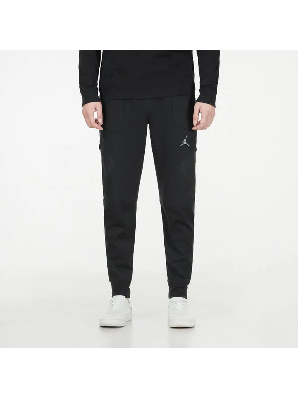 Брюки men's jordan as j df sprt stmt flc pant casual breathable sports knit long pants/trousers black Nike, черный