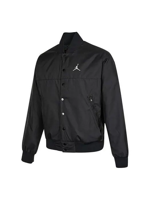 Куртка Men's Air Jordan Logo Baseball Collar Jacket Autumn Black — изображение 1 из 4, черный
