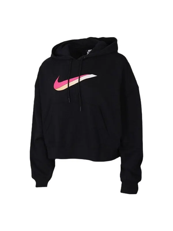Толстовка спортивная одежда икона clash флисовая толстовка Nike — изображение 1 из 4, черный/розовый