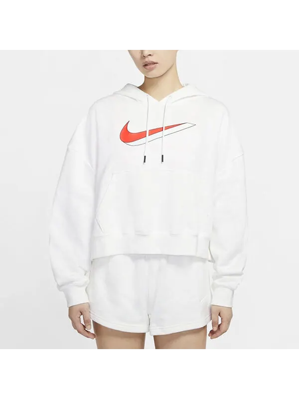 Свитер casual sports pullover hoodie white Nike — изображение 2 из 4, белый