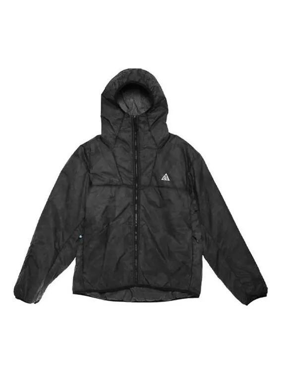 Куртка Nike ACG Therma-FIT ADV Rope De Dope Solid Color Zipper hooded Long Sleeves Jacket Black — изображение 1 из 4, черный
