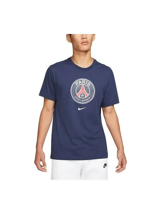 Футболка Men's Nike Paris Saint-Germain Crest Large team logo Printing Round Neck Casual Short — изображение 1 из 3, мульти