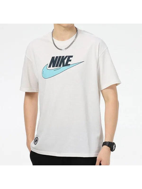 Футболка nsw tee m2z цель повседневные спортивные дышащие алфавитный принт короткий рукав Nike — изображение 3 из 4, белый