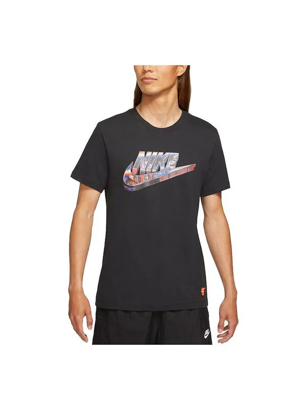 Футболка sportswear 3d logo printing sports round neck short sleeve black Nike — изображение 1 из 3, черный
