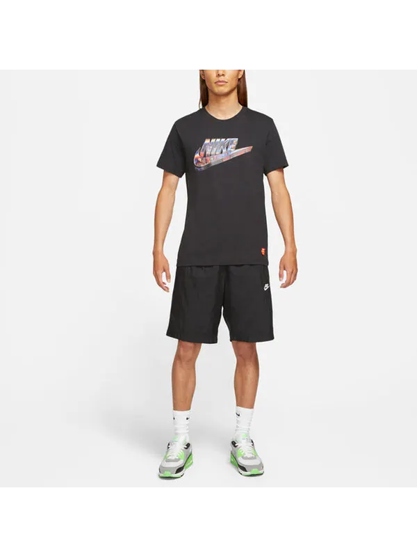 Футболка sportswear 3d logo printing sports round neck short sleeve black Nike — изображение 3 из 3, черный