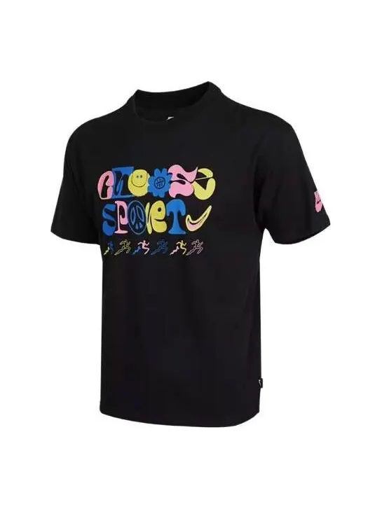 Футболка Nike Sportswear T-Shirt 'Black' — изображение 1 из 2, черный/мульти