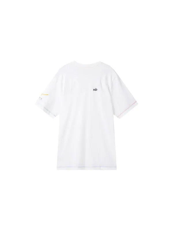 Футболка men's nsw tee swoosh 50 lbr casual sports breathable printing short sleeve white t-shirt Nike — изображение 2 из 4