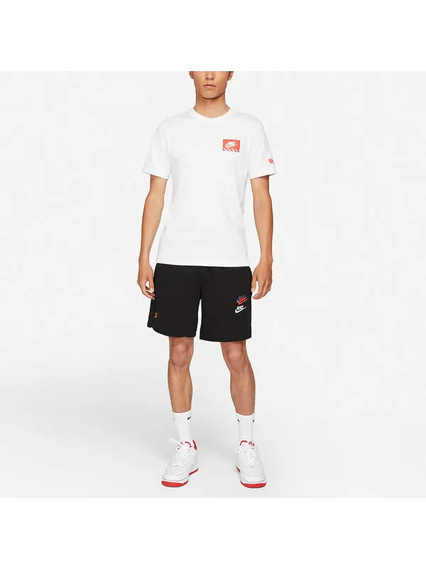 Футболка Men's Nike Sportswear Transformers Printing Sports Round Neck Short Sleeve White T-Shirt — изображение 3 из 4, белый