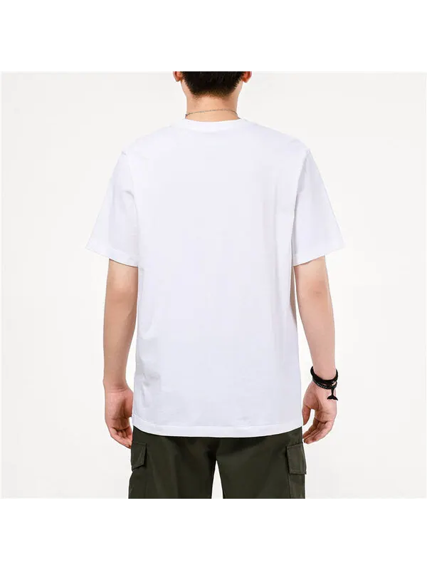 Футболка men's printing sports breathable round neck short sleeve white t-shirt Nike — изображение 4 из 4, белый