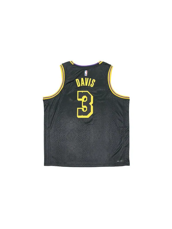 Спортивная футболка men's sw fan edition lakers davis no. 3 casual sports basketball jersey/vest black Nike, черный