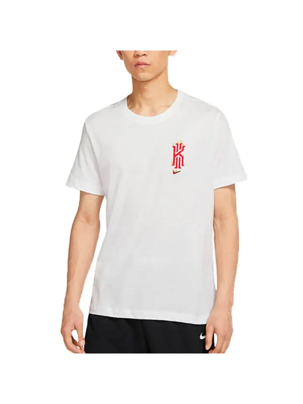 Футболка Nike Dri-FIT Kyrie Kyrie Irving Printing Round Neck Sports Short Sleeve White — изображение 4 из 4, белый
