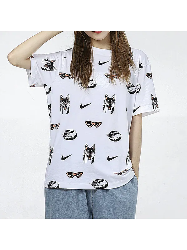 Футболка как w спортивная одежда bf dog aop Nike — изображение 3 из 4, белый