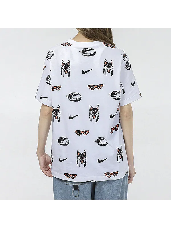 Футболка как w спортивная одежда bf dog aop Nike — изображение 4 из 4, белый
