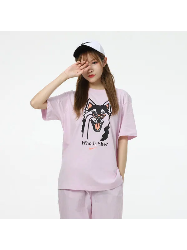 Футболка как w спортивная одежда bf tee dog hbr королевский Nike — изображение 3 из 4, красный
