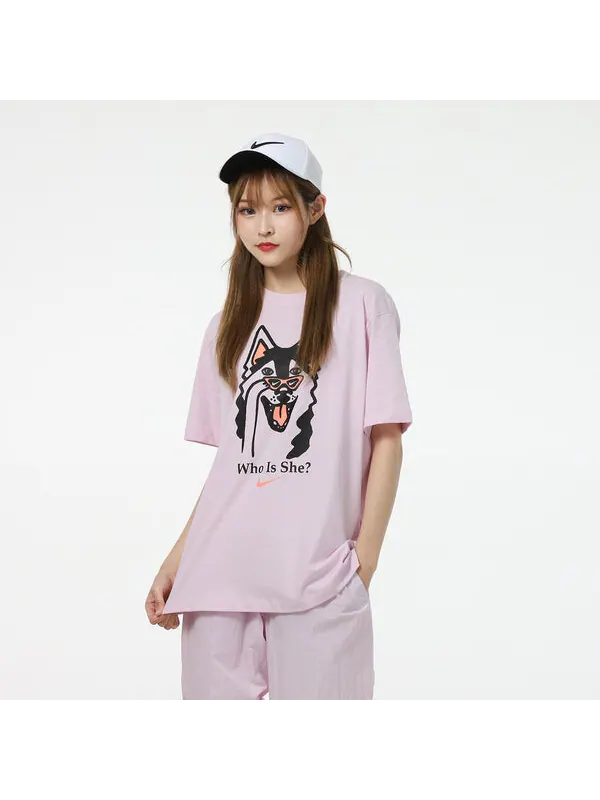 Футболка как w спортивная одежда bf tee dog hbr королевский Nike — изображение 4 из 4, красный