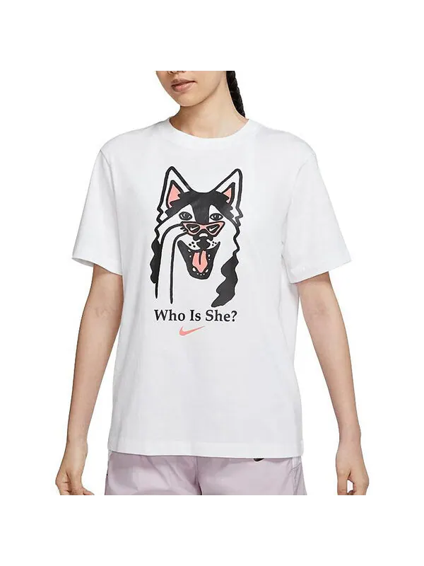 Футболка как w спортивная одежда bf tee dog hbr Nike — изображение 4 из 4, белый