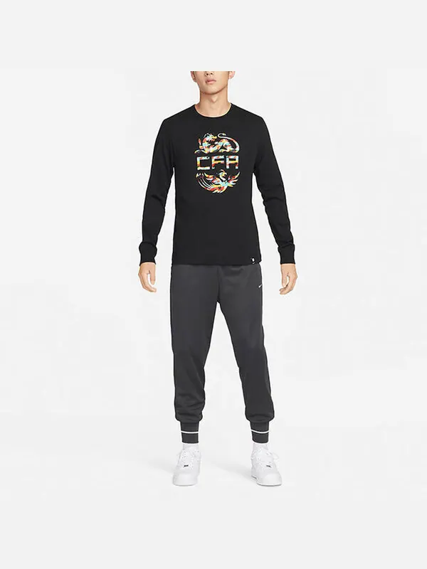 Футболка Nike CFA Long Sleeve T-Shirt 'Black' — изображение 3 из 3, черный/мульти