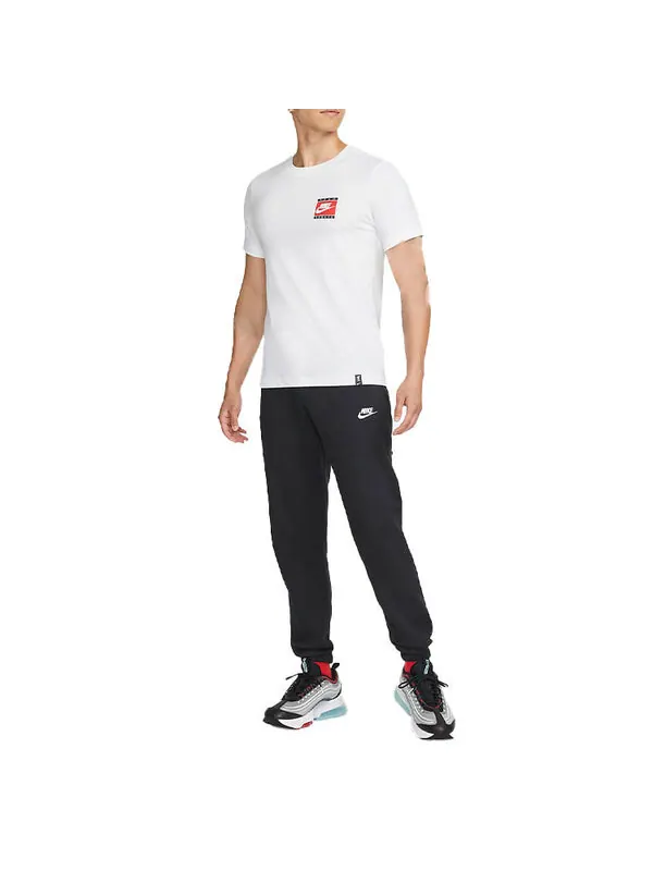 Футболка Nike Printing Logo Solid Color Round Neck Short Sleeve White — изображение 3 из 3, мульти