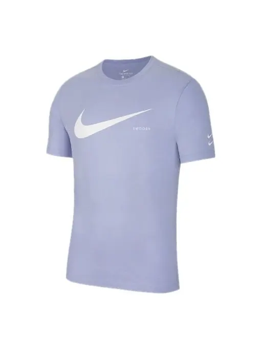 Футболка sportswear swoosh sports short sleeve purple light purple Nike — изображение 1 из 2, светлый фиолетовый