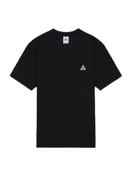 Футболка Men's Nike ACG Solid Color Round Neck Loose Short Sleeve Black T-Shirt — изображение 1 из 4, мульти
