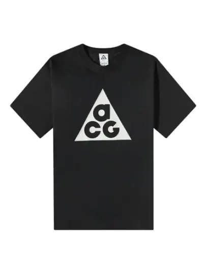 Футболка Nike ACG Short-Sleeve T-Shirt 'Black' — изображение 1 из 4, черный/белый